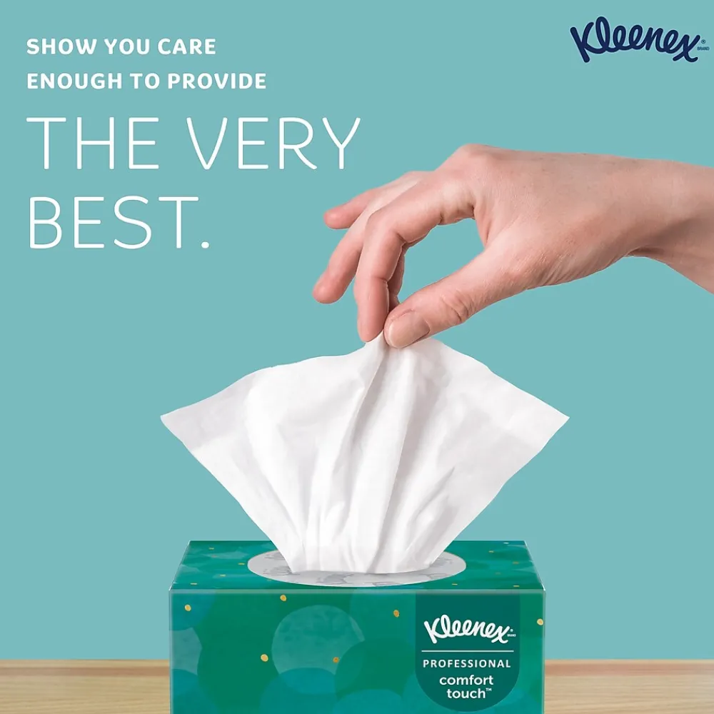 Professional Cube Facial Tissue, 2-ply, White, 90 Sheets/Box (21270)<Kleenex Discount