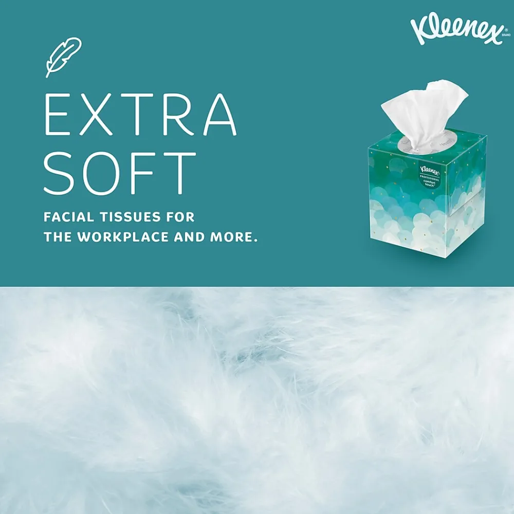Professional Cube Facial Tissue, 2-ply, White, 90 Sheets/Box (21270)<Kleenex Discount