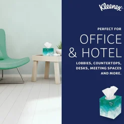 Professional Cube Facial Tissue, 2-ply, White, 90 Sheets/Box (21270)<Kleenex Discount