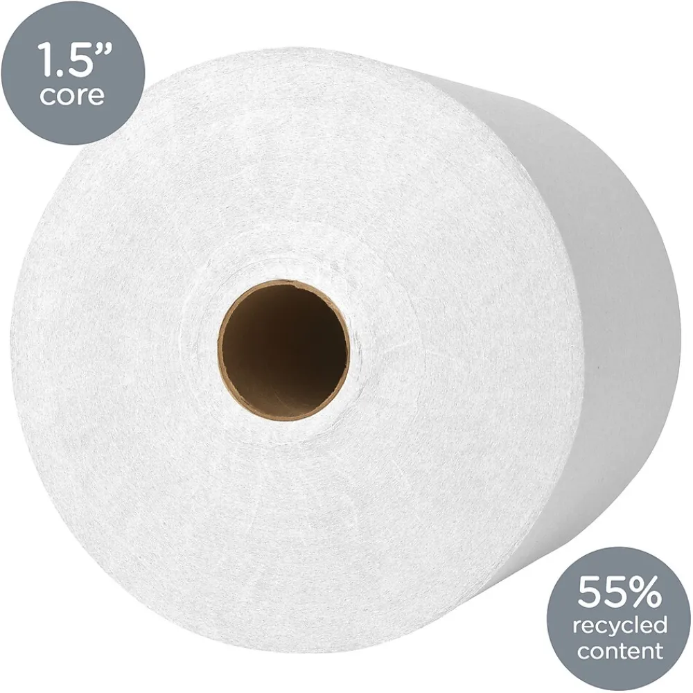 Kleenex Professional Recycled Hardwound Paper Towels, 1-ply, 425 ft./Roll, 12 Rolls/Carton (01080)