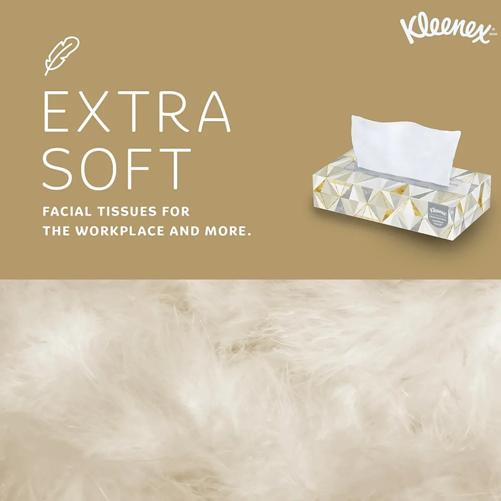 Professional Standard Facial Tissue, 2-Ply, White, 125 Sheets/Box, 48 Boxes/Carton (21606)<Kleenex Discount