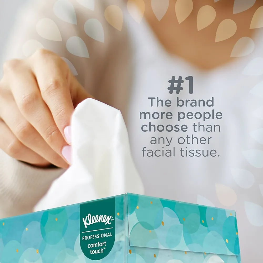 Standard Facial Tissues, 2-Ply, 100 Sheets/Box, 10 Boxes/Pack (13216)<Kleenex Hot