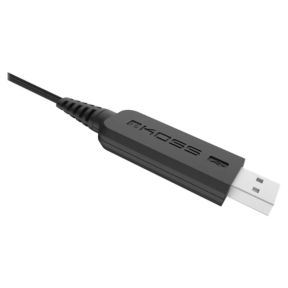 Clearance Koss Stereo Headset, Over-the-Head, Black (CS300USB)