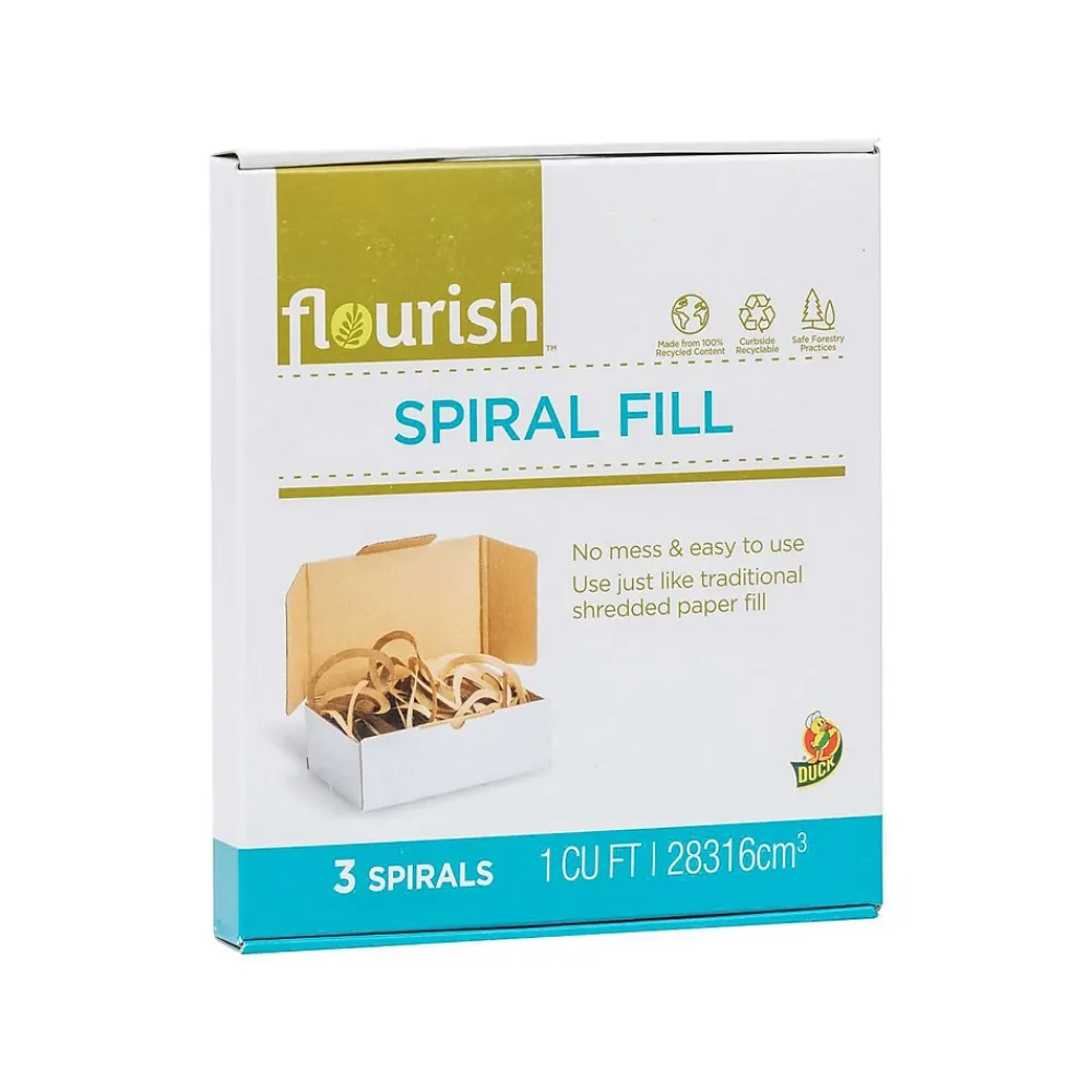 Hot Flourish Kraft Brown Paper Roll Spiral Fill, 1 cu. ft., 6/Pack (287539)