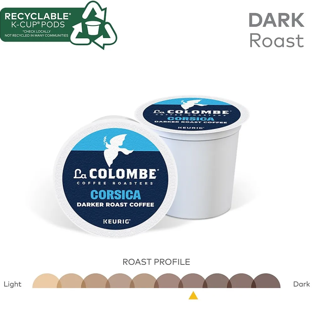 La Colombe Coffee La Colombe Corsica Coffee Keurig® K-Cup® Capsules, Dark Roast, 80/Carton (5000380614CT)