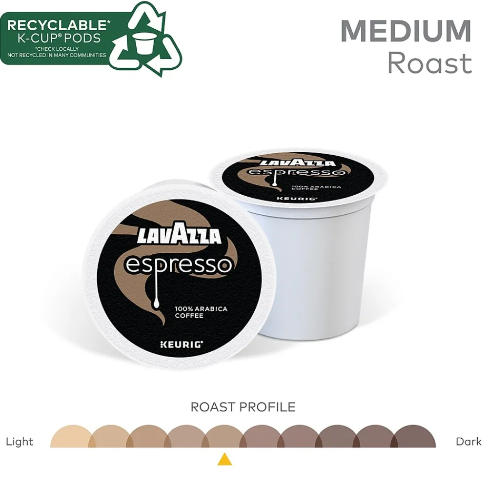Lavazza Perfetto Espresso Coffee Keurig® K-Cup® Pods, Dark Roast, 22/Box (6000)