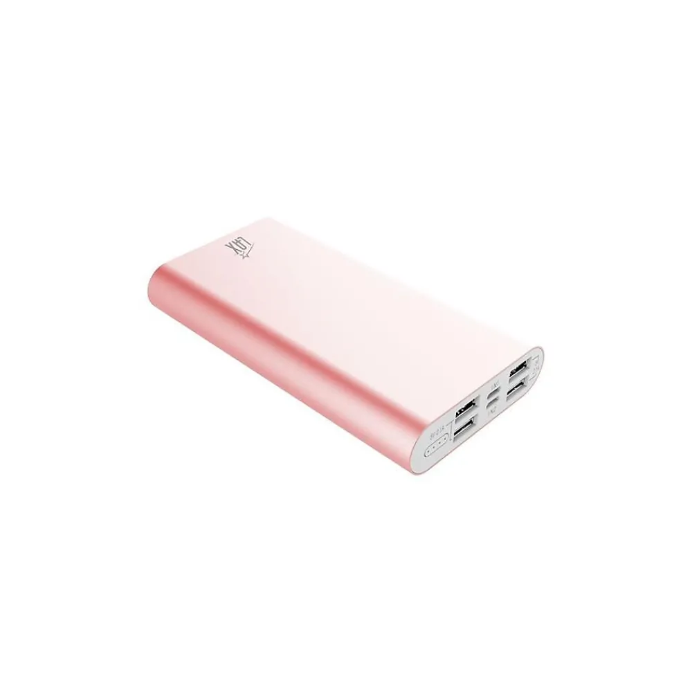 LAX Pro Portable Charger Battery Backup 16800mAh with 4 High Speed Charging 2.1A USB Ports (Rose Gold) (LAXPB16800-ROS)<LAX Gadgets Best