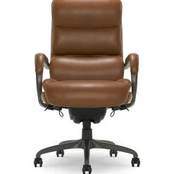 Office Chairs*La-Z-Boy Aberdeen Ergonomic Bonded Leather Swivel Computer and Desk Chair, (51545-CAM) Camel