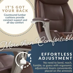 Ergonomic Chairs*La-Z-Boy Alton Ergonomic Bonded Leather Swivel Executive Chair, (51544-BRN) Brown