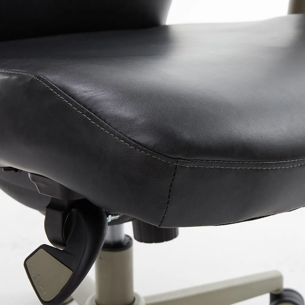 Office Chairs*La-Z-Boy Baylor Ergonomic Faux Leather Swivel Executive Chair, Black (CHR10085B)