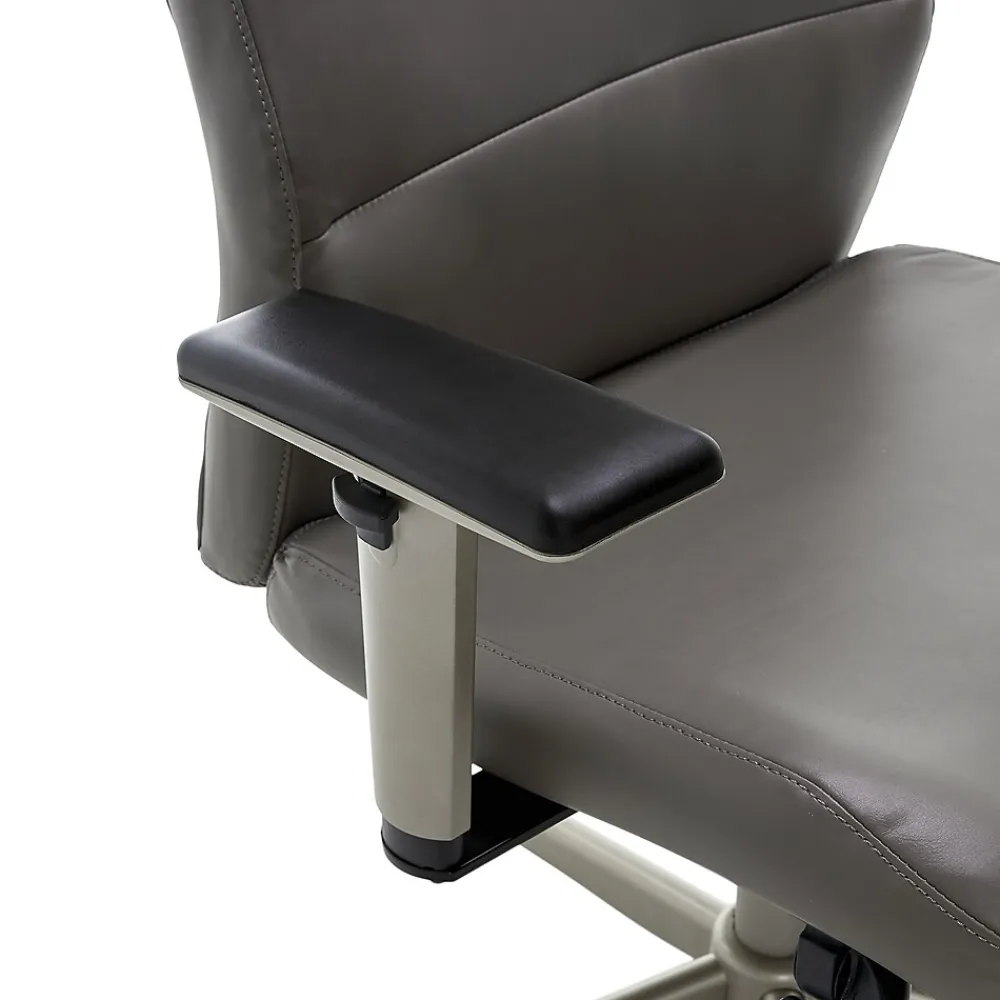 Office Chairs*La-Z-Boy Baylor Ergonomic Faux Leather Swivel Executive Chair, Gray (CHR10085C)