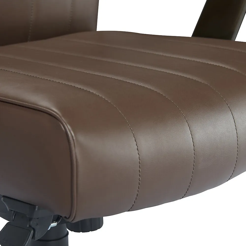 Office Chairs*La-Z-Boy Bennett Ergonomic Faux Leather Swivel Executive Chair, Brown (CHR10082C)