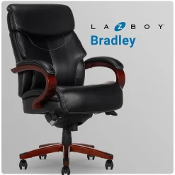 Office Chairs*La-Z-Boy Bradley Bonded Leather Executive Chair, (46089-CC) Black