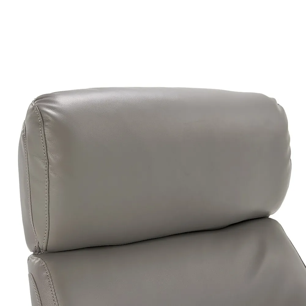 Office Chairs*La-Z-Boy Greyson Ergonomic Bonded Leather Swivel Executive Chair, Gray (CHR10086A)
