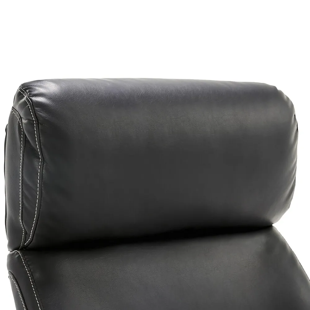 Office Chairs*La-Z-Boy Greyson Ergonomic Bonded Leather Swivel Executive Chair, Black (CHR10086B)
