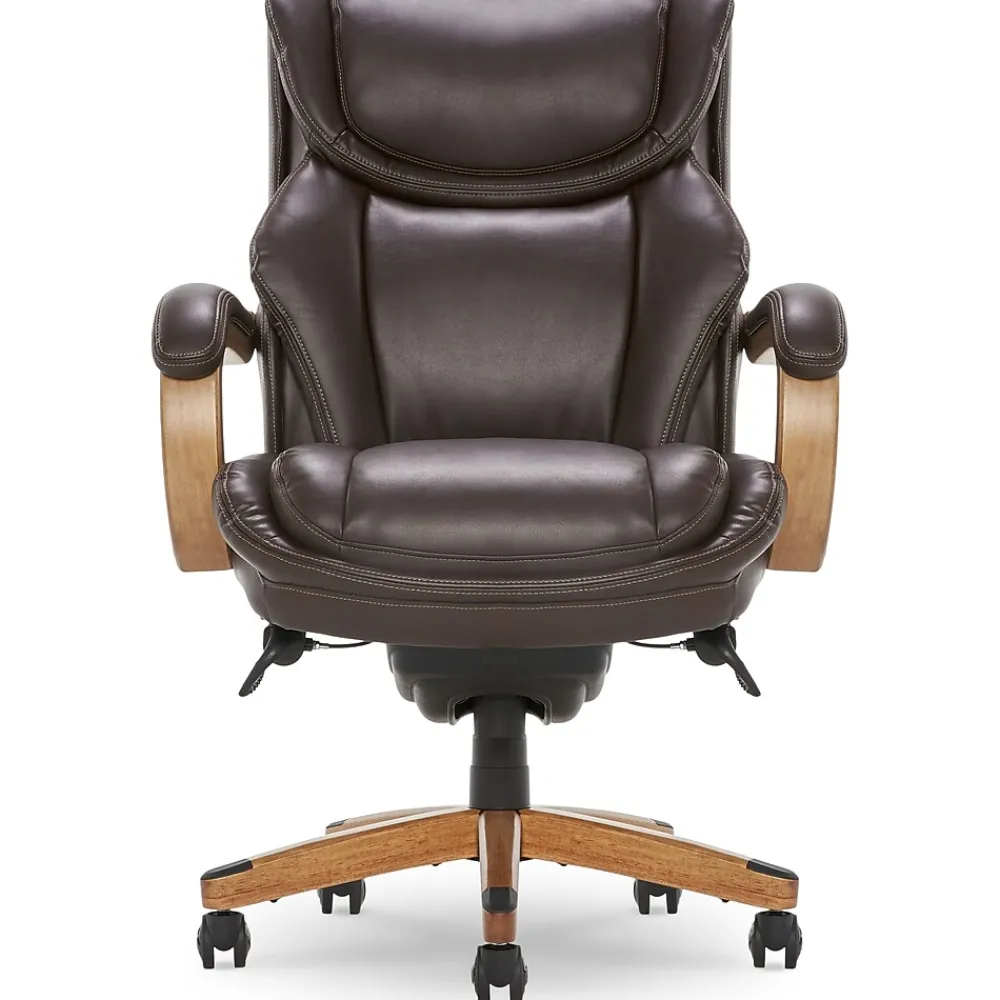 Ergonomic Chairs*La-Z-Boy Harnett Ergonomic Faux Leather Swivel Executive Chair, Coffee (46253B)