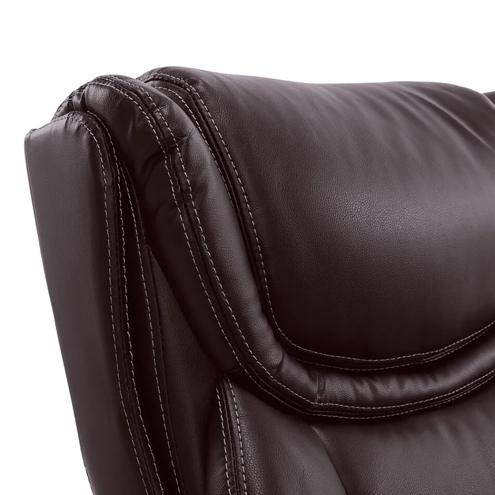 Ergonomic Chairs*La-Z-Boy Harnett Ergonomic Faux Leather Swivel Executive Chair, Coffee (46253B)