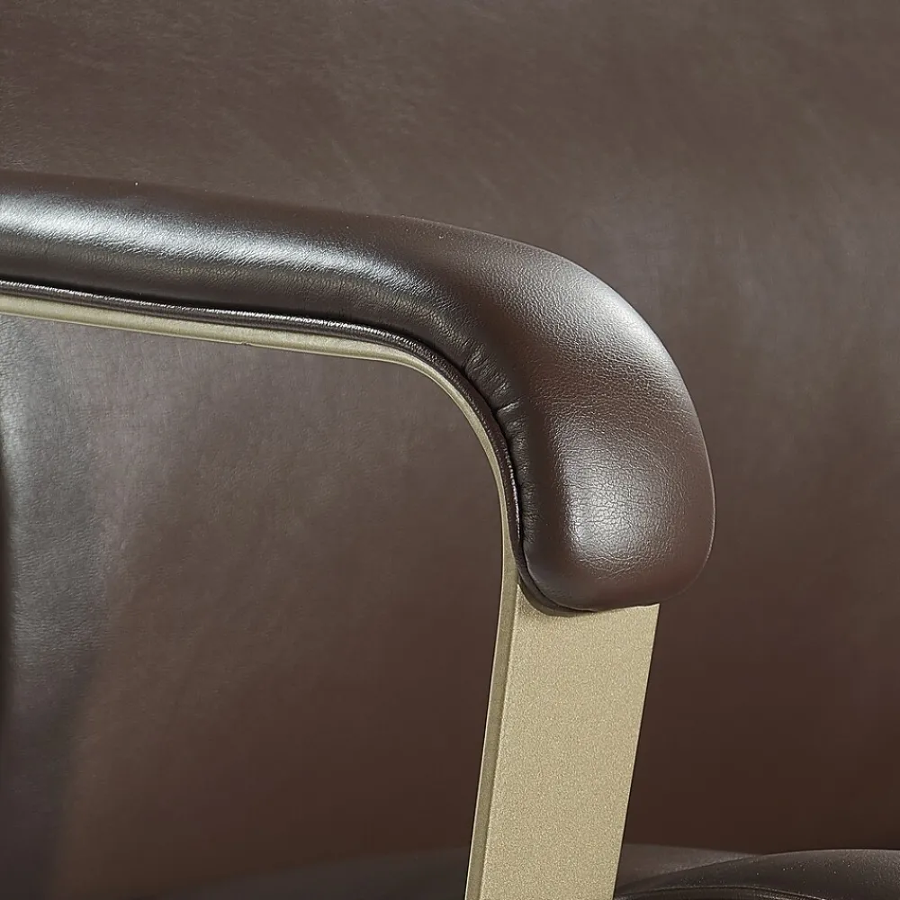 Office Chairs*La-Z-Boy Melrose Ergonomic bonded Leather Swivel Executive Chair, Brown (CHR10084C)
