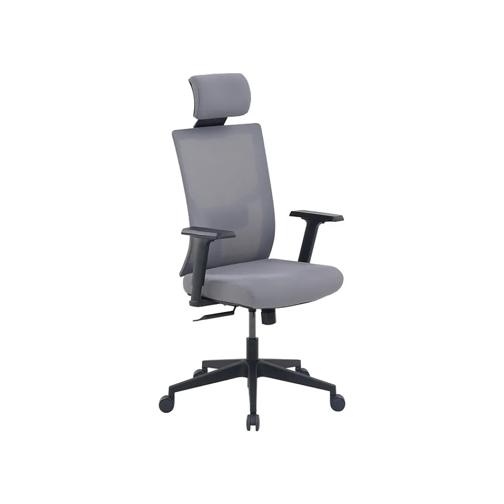 Office Chairs*La-Z-Boy Mesh Back Molded Foam Computer and Desk Chair, Gray (51448) Gray/White