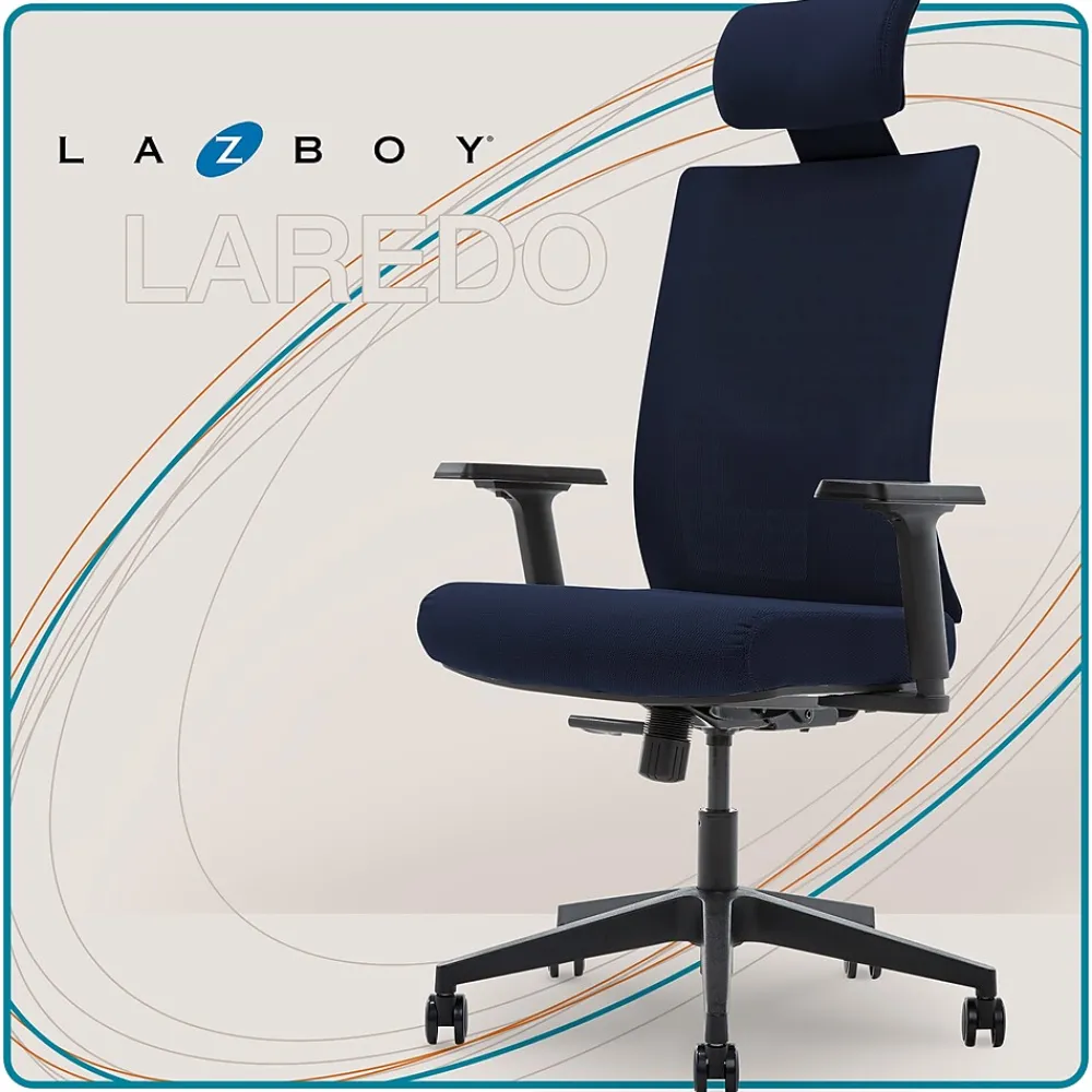 Office Chairs*La-Z-Boy Mesh Swivel Executive Chair, Navy (51489-NVY)