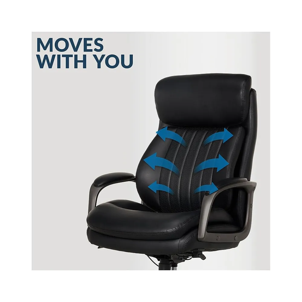 Ergonomic Chairs*La-Z-Boy Nova Ergonomic Polyurethane Swivel Executive Chair, (52372-BLK) Black