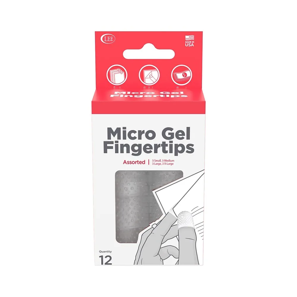 Sale Lee Assorted Sizes Fingertips, Clear, 12/Pack (41410)