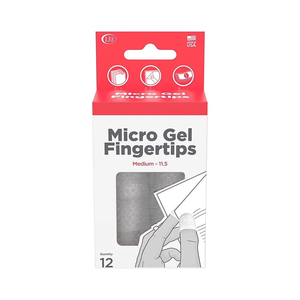 New Lee Medium Fingertip, Clear, 12/Pack (41050)