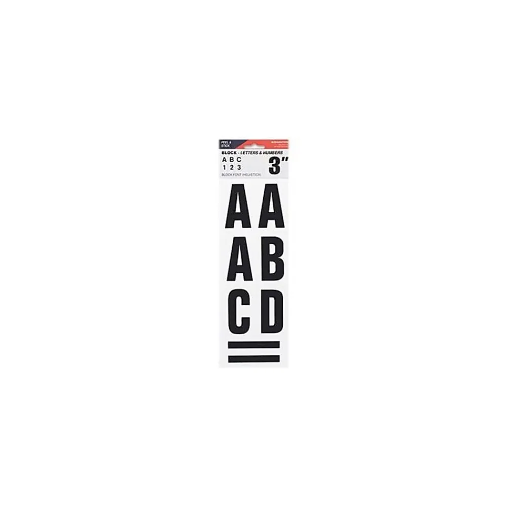 Cosco Letters, Numbers & Symbols, Adhesive, 3", Black