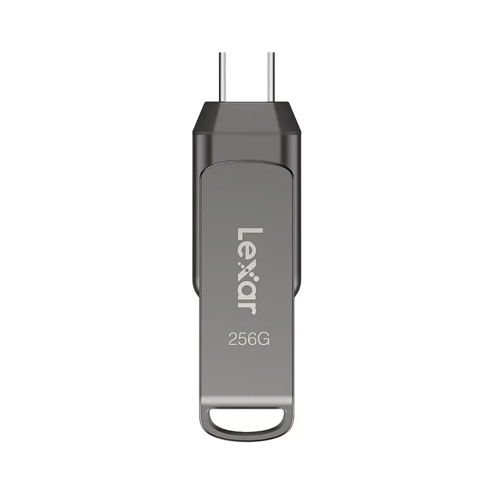 Best Lexar JumpDrive D400 Dual 256GB USB 3.1 Type-C Flash Drive, Gray (LJDD400256G-BNQNU)