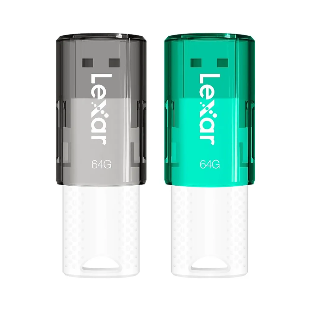 Outlet Lexar JumpDrive S60 64GB USB 2.0 Type A Flash Drive, Black/Teal (LJDS60-64GB2NNU)