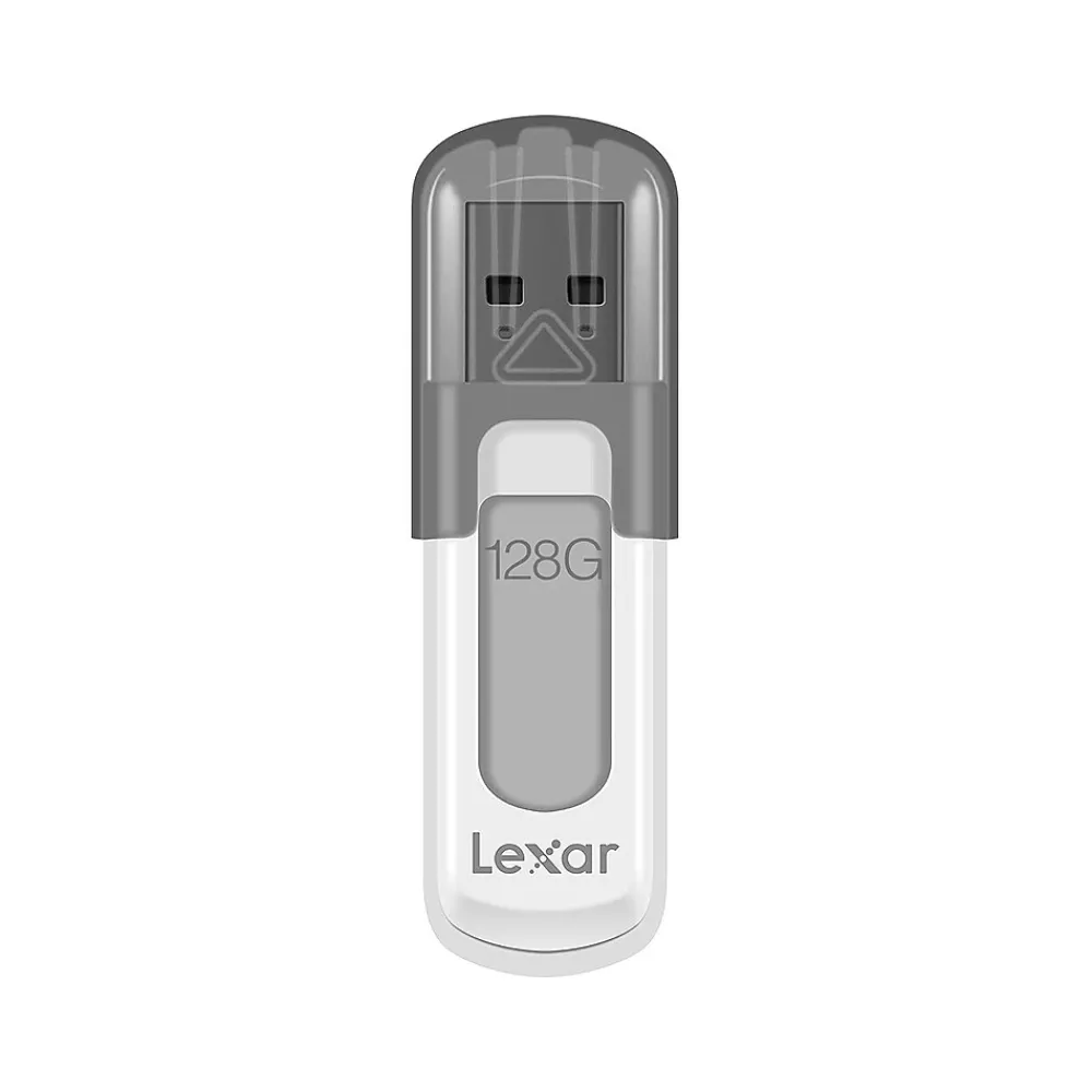 Best Lexar JumpDrive V100 128GB USB 3.0 Flash Drive, Gray, 2/Pack (LJDV100128G-B2HNU)