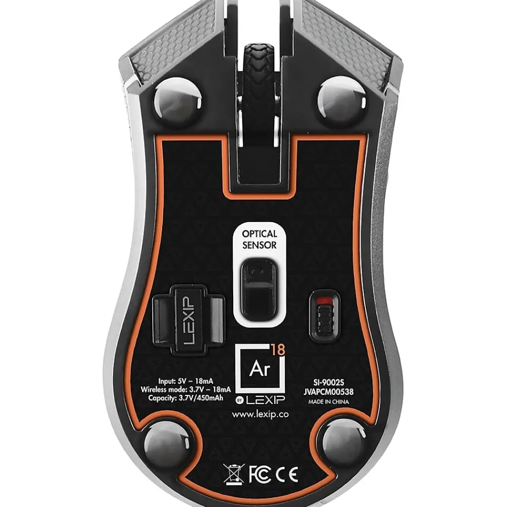 Lexip AR18 Aero Speed Wireless Optical 2.4 GHz Gaming Mouse, Black (JVAPCM00538)