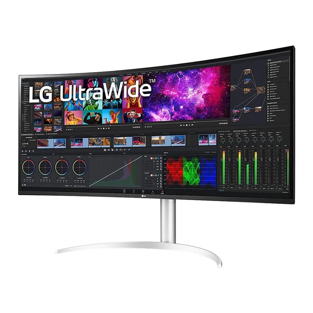 Best LG 39.7" Curved 4K Ultra HD LED Monitor (40BP95C-W)