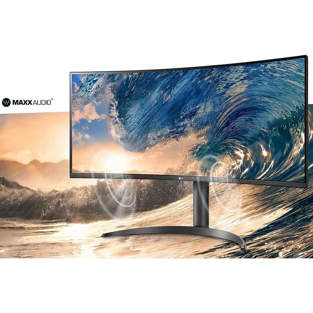 Sale LG 34" UltraWide Curved WQHD 160Hz Gaming Monitor with AMD FreeSync Technology, Black (34BP65C-B)