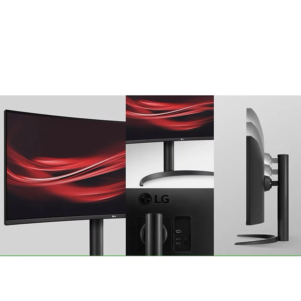 Sale LG 34" UltraWide Curved WQHD 160Hz Gaming Monitor with AMD FreeSync Technology, Black (34BP65C-B)