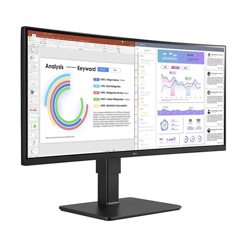 Best LG UltraWide 34" 100 Hz LCD Monitor, Black Texture (34BQ77QC-B)