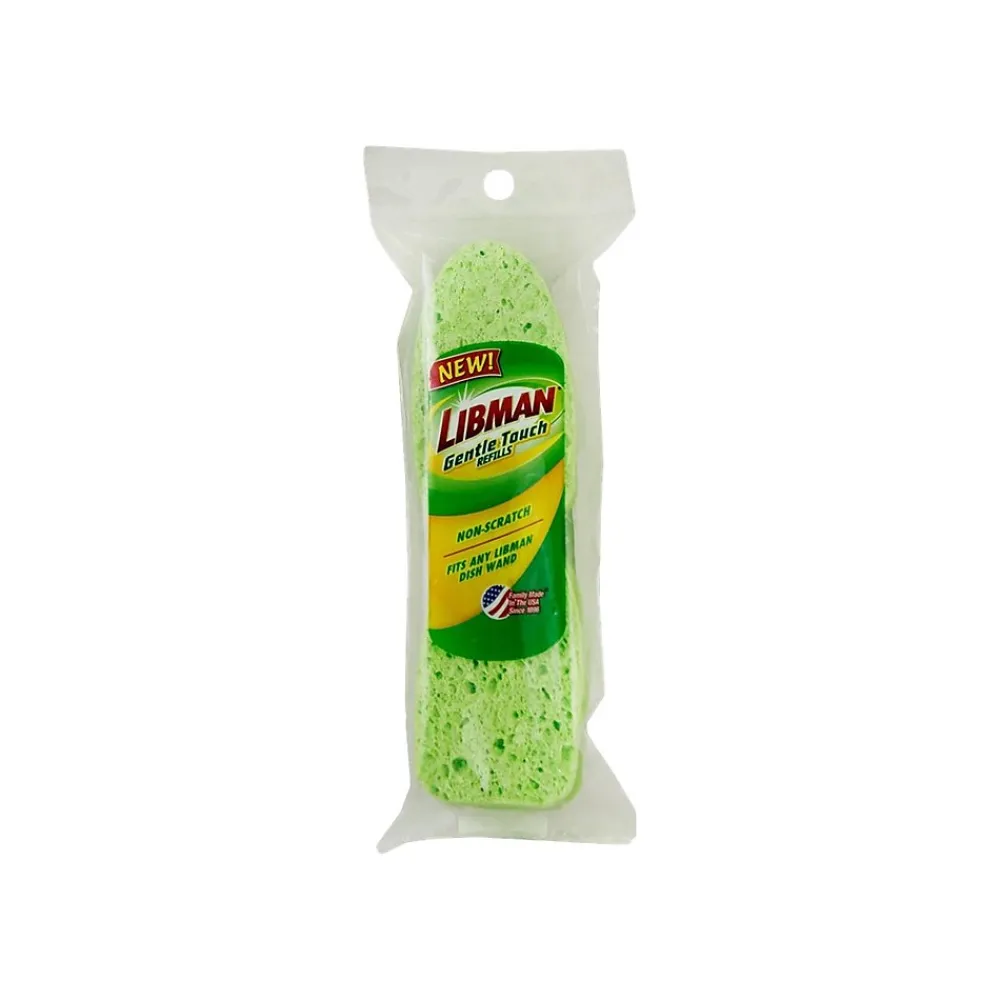 Gentle Touch Green/White Dish Wand Refills, 2/Pack (1131)<Libman New