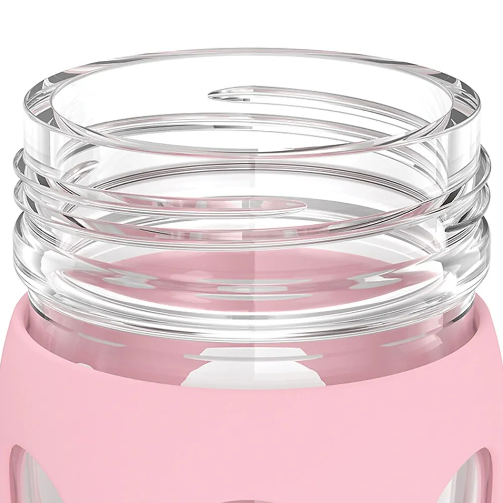 Lifefactory Glass Water Bottle, 22 oz., Desert Rose (LIFLG4321MDR4)