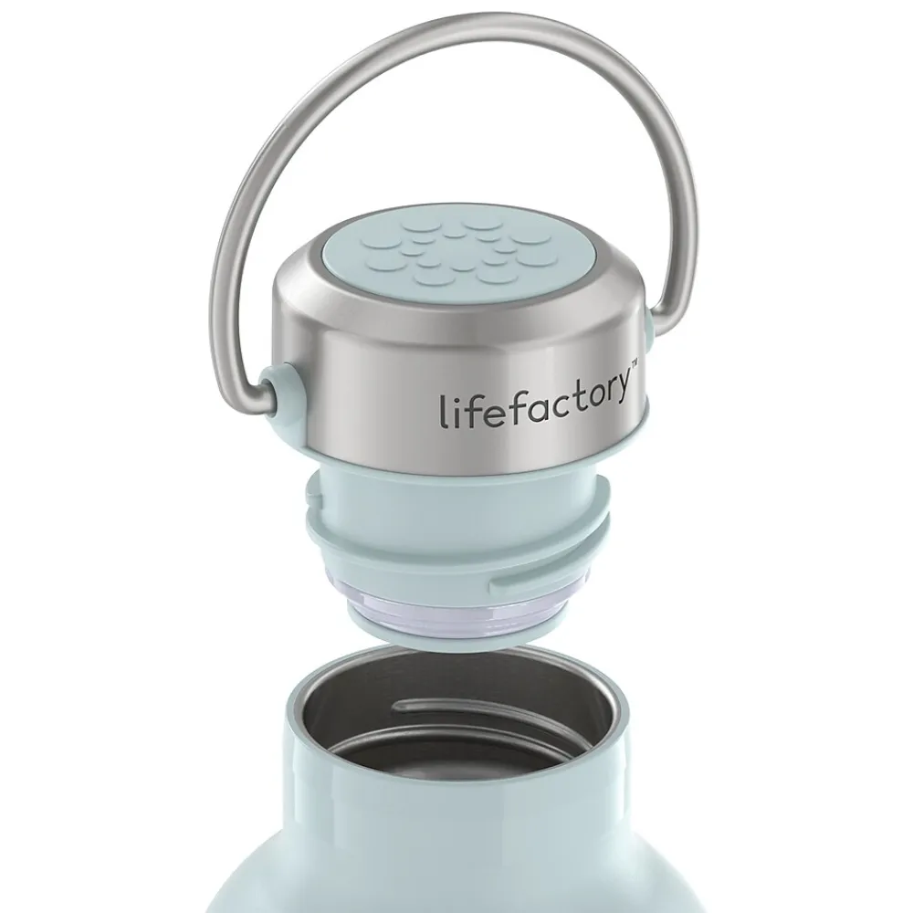 Lifefactory Stainless Steel Double Wall Insulated Water Bottle, 32 oz., Mint (LIFLS365MMI4)