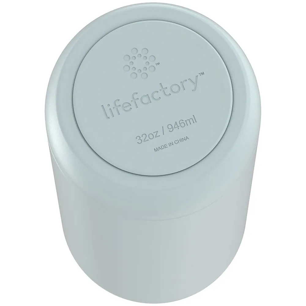 Lifefactory Stainless Steel Double Wall Insulated Water Bottle, 32 oz., Mint (LIFLS365MMI4)
