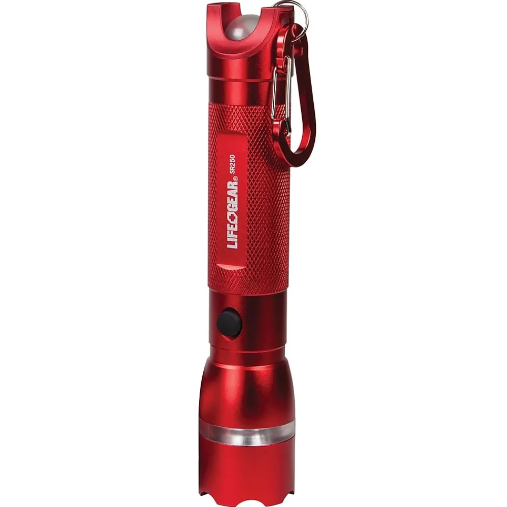 LifeGear Life+Gear 7" 300-Lumen Search Light 300 + Emergency Signaling, Red (AA35-60538-RED)