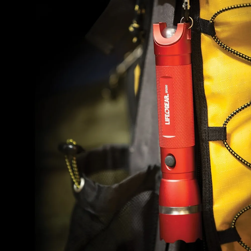 LifeGear Life+Gear 7" 300-Lumen Search Light 300 + Emergency Signaling, Red (AA35-60538-RED)