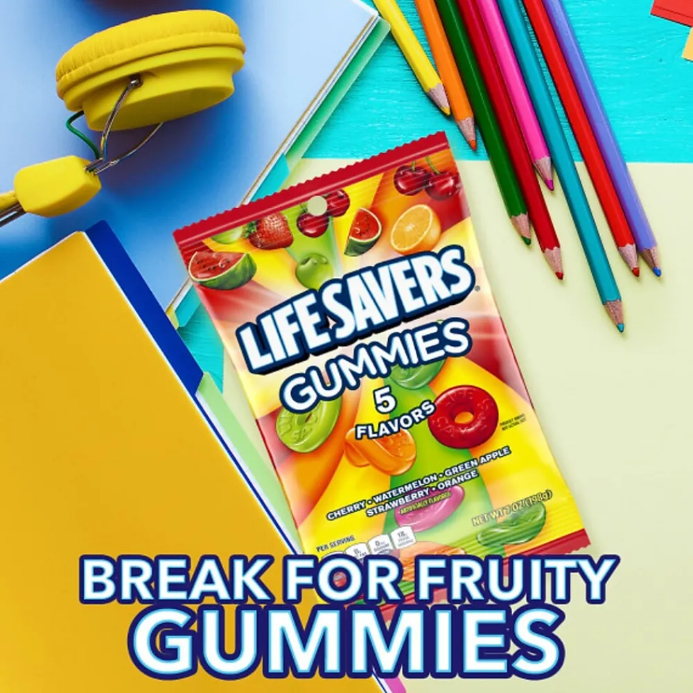 LifeSavers 5 Flavors Gummies Candy, 7 oz. (08342)