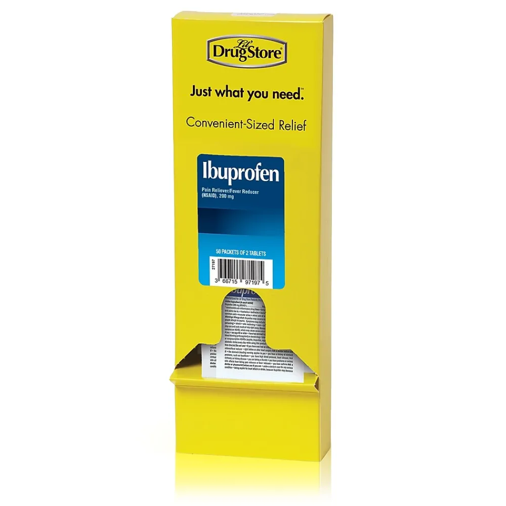 Lil' Drug Store Ibuprofen Tablets, 200 Mg, 50 Packets/Box (LIL97197)<Lil' Drug Store Products Discount