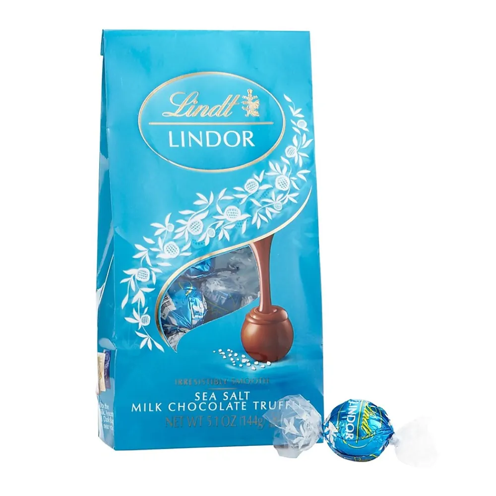 Lindt Lindor Truffle Sea Salt Milk Chocolate Truffles, 5.1 oz., 3/Pack (301-01012)