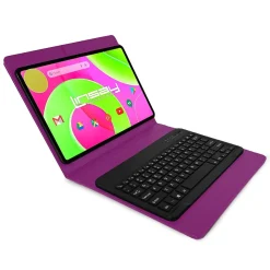 12" Octa Core Tablet, 8GB RAM, 256GB Storage, Android 14, Bundled with Purple Style Keyboard and Stylus Pen<Linsay