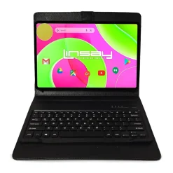 12" Octa Core Tablet, 8GB RAM, 256GB Storage, Android 14, Bundled with Black Style Keyboard with App Pack<Linsay Discount