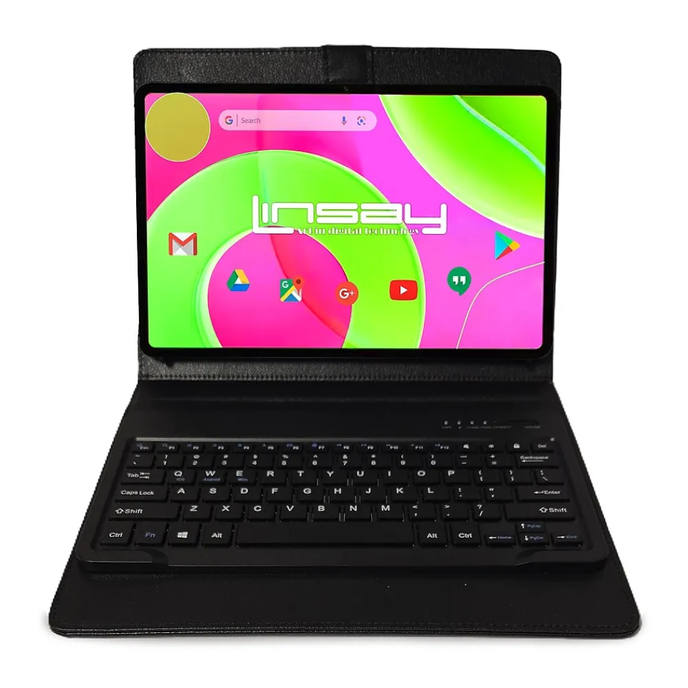 12" Octa Core Tablet, 8GB RAM, 256GB Storage, Android 14, Bundled with Black Style Keyboard with App Pack<Linsay Discount