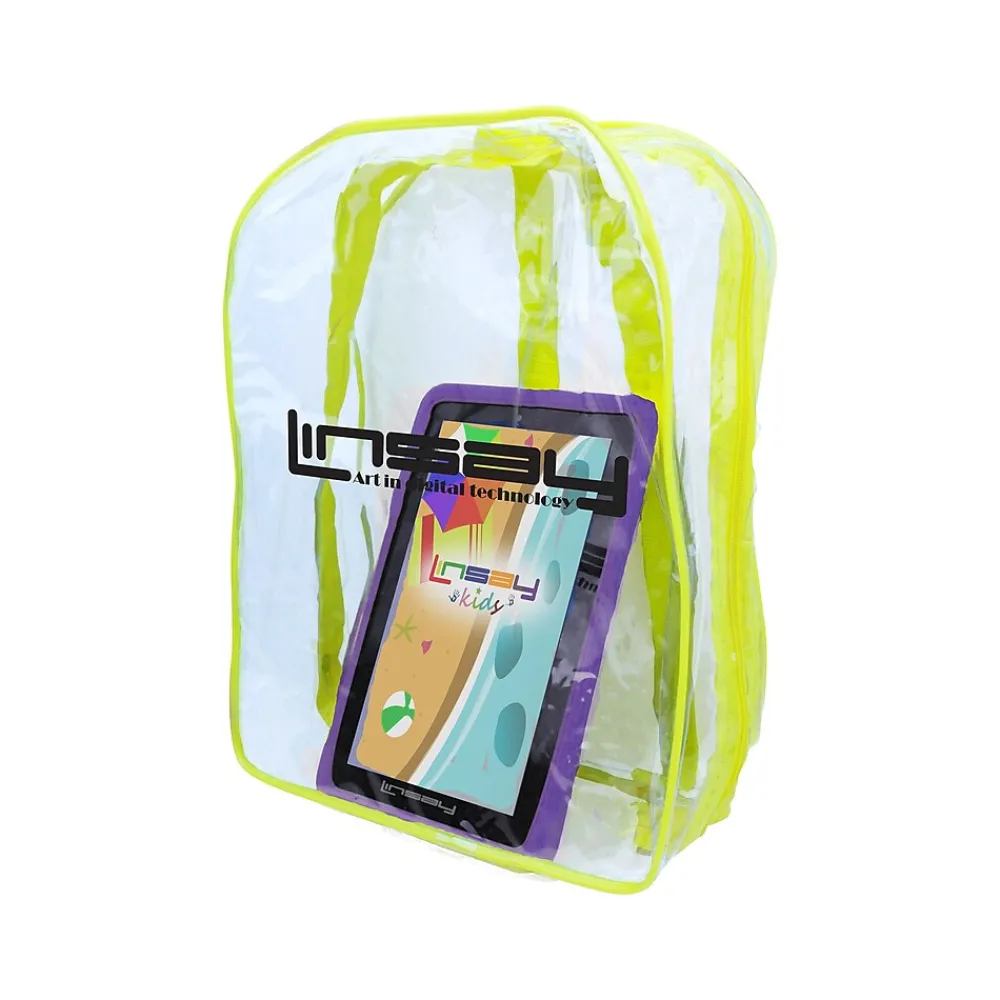 7" Tablet with Purple Kids' Defender Case & Backpack, WiFi, 2GB RAM, 64GB Storage, Android 13, Purple (F7XHDKIDSBAGP)<Linsay New