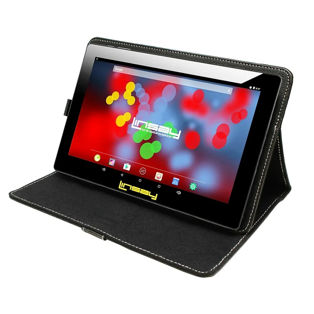 F10 Series 10.1" Tablet, WiFi, 2GB RAM, 64GB Storage, Android 13, Black w/Black Case (F10XIPSB)<Linsay Clearance